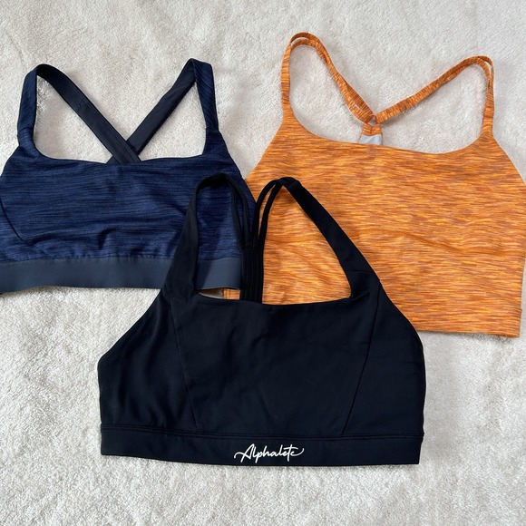 Lot Of 3 Patagonia Outdoor Voices & Alphalete Sports Bras Size Medium EUC - Picture 1 of 9